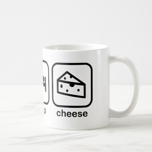 Eat Sleep Cheese Koffiemok (Rechts)