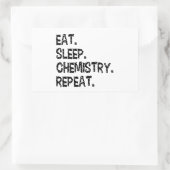 Eat Sleep Chemistry Repeat | Funny Science Rechthoekige Sticker (Tas)
