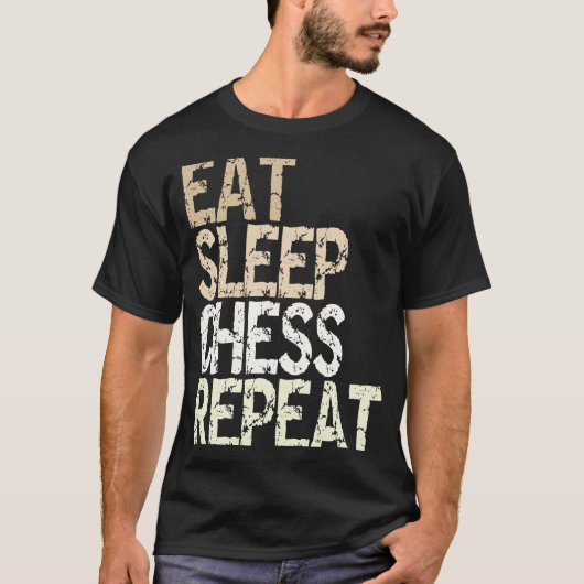 Eat Sleep Chess Repo Chess Player Chess Board ch T-shirt (Voorkant)
