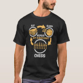 Eat Sleep Chess Repo - Funny Chess T-shirt (Voorkant)