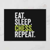 Eat Sleep Chess Repo Player Board Kinder Boy Game Aankondigingskaart (Voorkant)