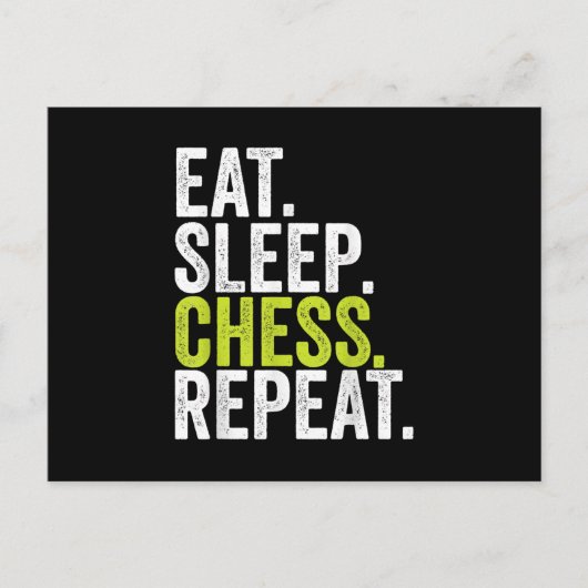 Eat Sleep Chess Repo Player Board Kinder Boy Game Aankondigingskaart (Voorkant)
