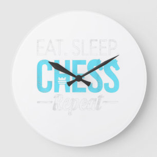 Eat Sleep Chess Repo Player Board Kinder Boy Game Grote Klok