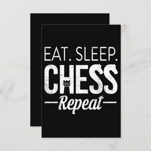 Eat Sleep Chess Repo Player Board Kinder Boy Game Informatiekaartje (Voorkant / Achterkant)