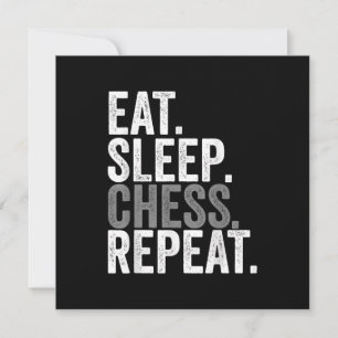 Eat Sleep Chess Repo Player Board Kinder Boy Game Kaart