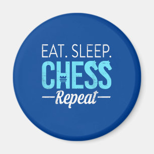 Eat Sleep Chess Repo Player Board Kinder Boy Game Magneet