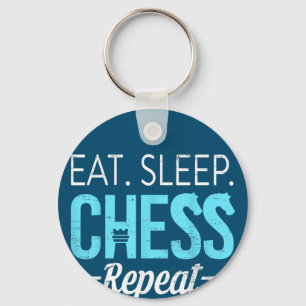 Eat Sleep Chess Repo Player Board Kinder Boy Game Sleutelhanger