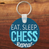 Eat Sleep Chess Repo Player Board Kinder Boy Game Sleutelhanger (Voorkant)