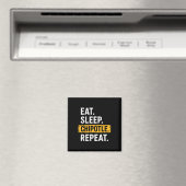 Eat Sleep Chipotle Herhaal  Grappig Chipotle L Magneet (Insitu (Vaatwasser))