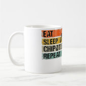 Eat Sleep Chipotle Repeat Funny Chipotle Pepper Koffiemok (Links)