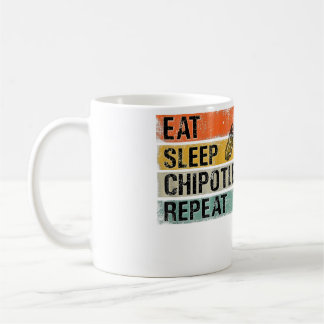 Eat Sleep Chipotle Repeat Funny Chipotle Pepper Koffiemok