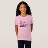 Eat Sleep Chocolate Herhalen T-shirt (Voorkant volledig)