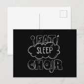 Eat Sleep Choir Singer Chorus Choral Music Gift Briefkaart (Voorkant / Achterkant)