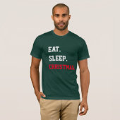 Eat Sleep Christmas T-shirt (Voorkant volledig)