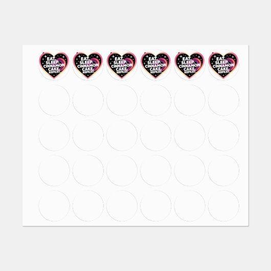 Eat sleep cinnamon Cake repeat Labels (Vel)