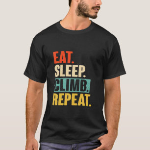 Eat Sleep climate repeb - Funny Retro klim T-shirt