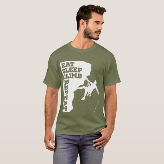 Eat Sleep Climb Repeat T-shirt (Voorkant volledig)