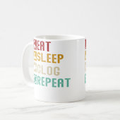 Eat Sleep Clog Repeat Funny Clogging Dancing Girls Koffiemok (Voorkant links)