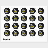 Eat Sleep Coach Herhaal Cadeau Ronde Sticker (Vel)