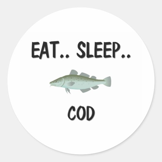 Eat Sleep COD Ronde Sticker (Voorkant)