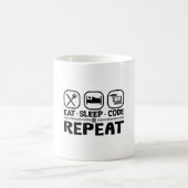 Eat Sleep Code Herhaal Cadeaucode voor medische co Koffiemok (Center)