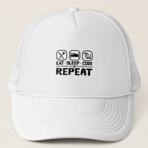 Eat Sleep Code Herhaal Cadeaucode voor medische co Trucker Pet