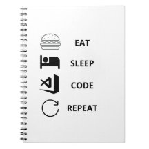 Eat Sleep Code Herhaal Funy Programmers