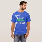 Eat Sleep Code Herhaal Geweldige Codering Tshirt (Voorkant volledig)