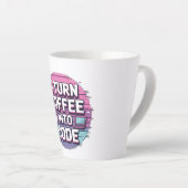 Eat Sleep Code Herhaal - Minimalistische programme Latte Mok (Rechterhoek)