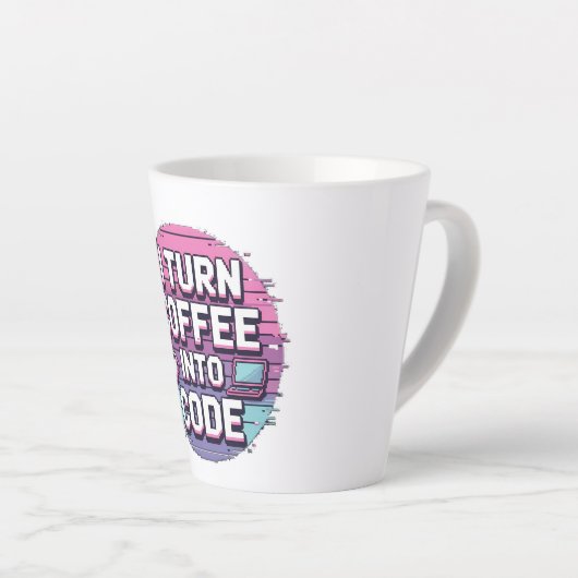 Eat Sleep Code Herhaal - Minimalistische programme Latte Mok (Rechterhoek)