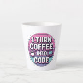 Eat Sleep Code Herhaal - Minimalistische programme Latte Mok (Voorkant)