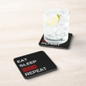 Eat Sleep CODE Herhalen Bier Onderzetter (Rechterzijde)