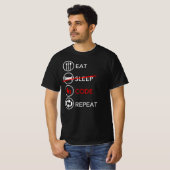 Eat Sleep Code Herhalen - Cool Developer Cft T-shirt (Voorkant volledig)