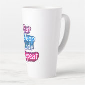 Eat Sleep Code herhalen Latte Mok (Rechterhoek)