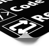 Eat Sleep Code Herhalen Poster (Hoek)