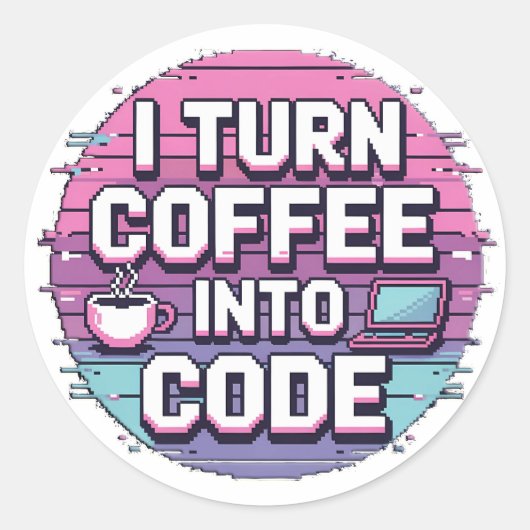 Eat Sleep Code herhalen Ronde Sticker (Voorkant)