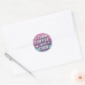 Eat Sleep Code herhalen Ronde Sticker (Envelop)