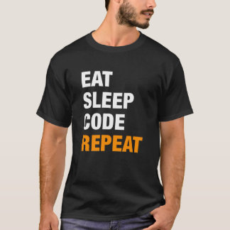 Eat Sleep Code herhalen | Shirt van programmeerpro