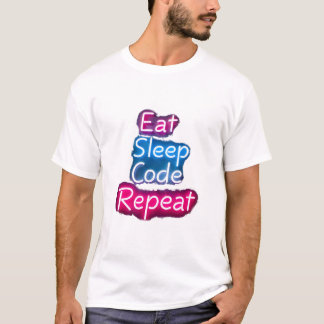 Eat Sleep Code herhalen T-shirt