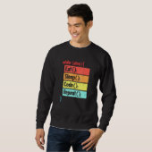 Eat Sleep Code Herhaling software engineer ontwikk Trui (Voorkant volledig)
