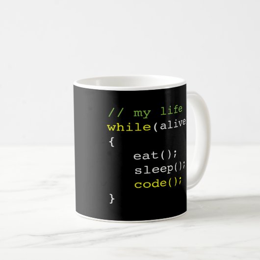 Eat Sleep Code Koffiemok (Voorkant rechts)