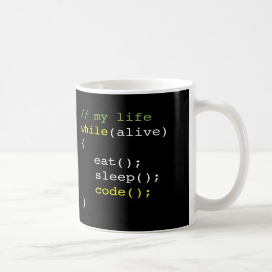 Eat Sleep Code Koffiemok (Rechts)