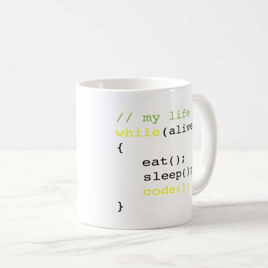 Eat Sleep Code Koffiemok (Voorkant rechts)