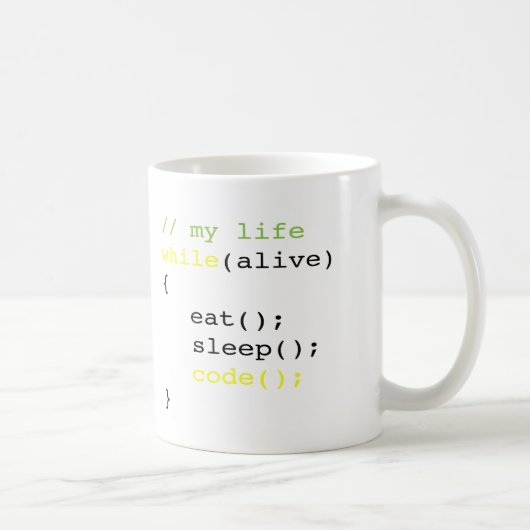 Eat Sleep Code Koffiemok (Rechts)