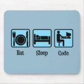 Eat Sleep Code Muismat (Voorkant)
