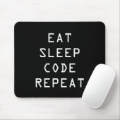 EAT SLEEP CODE REPEAT mouse pad for programmer Muismat (Met muis)