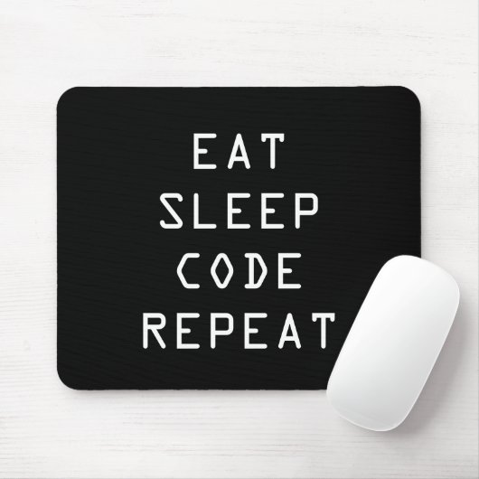 EAT SLEEP CODE REPEAT mouse pad for programmer Muismat (Met muis)