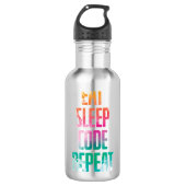 Eat Sleep Code Repeat Waterfles (Voorkant)