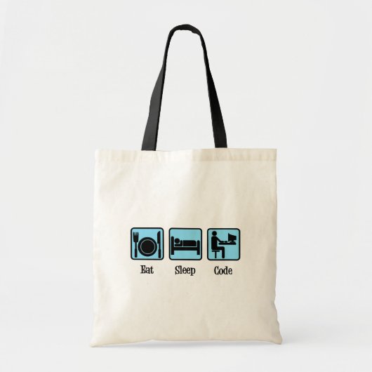 Eat Sleep Code Tote Bag (Voorkant)