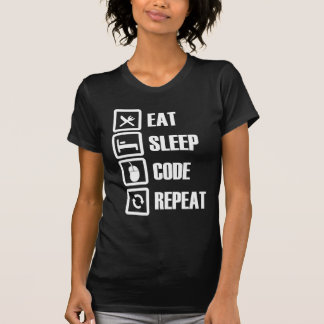 Eat - Sleep - Code - Tshirt herhalen